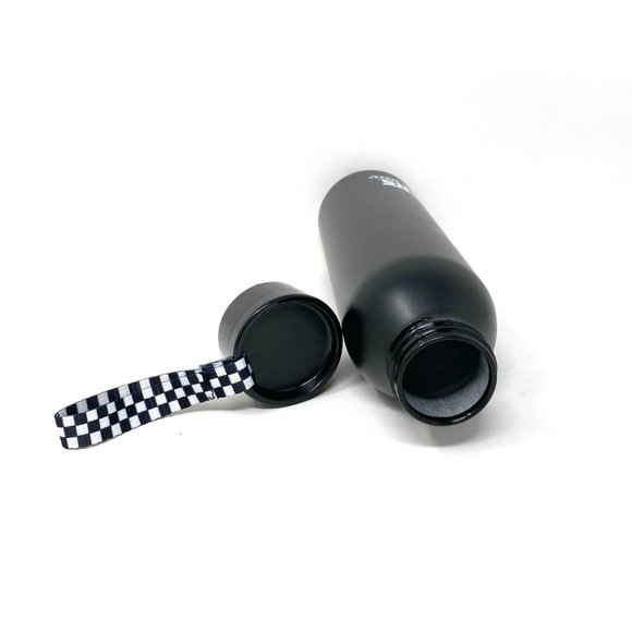Vans Aluminum Water Bottle Skateboarding Black White Checkered VN0009M4NOA - Picture 3 of 4